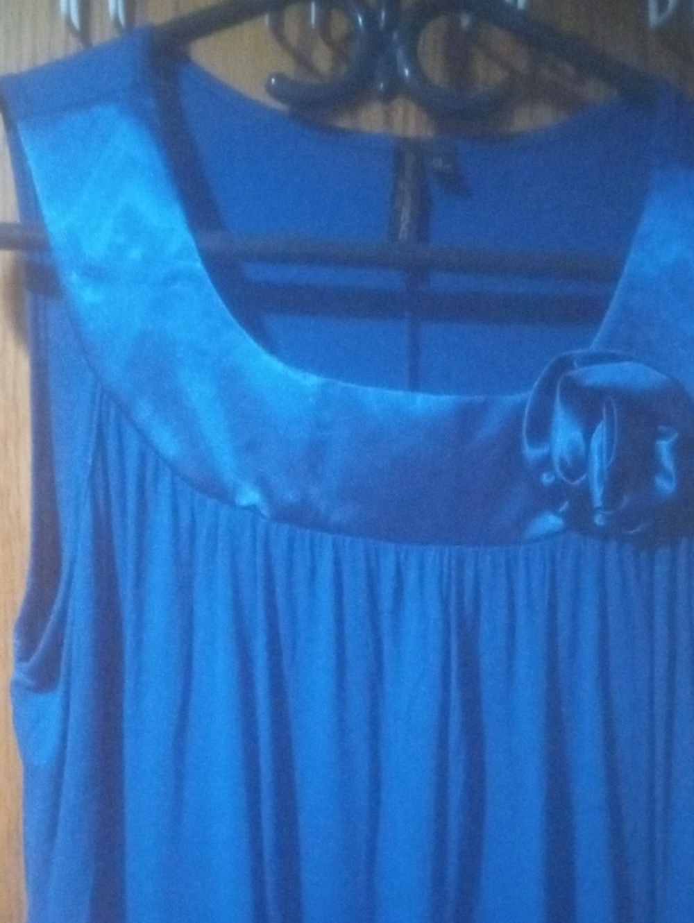 Susan Lawrence Royal Blue Top with Satin Label